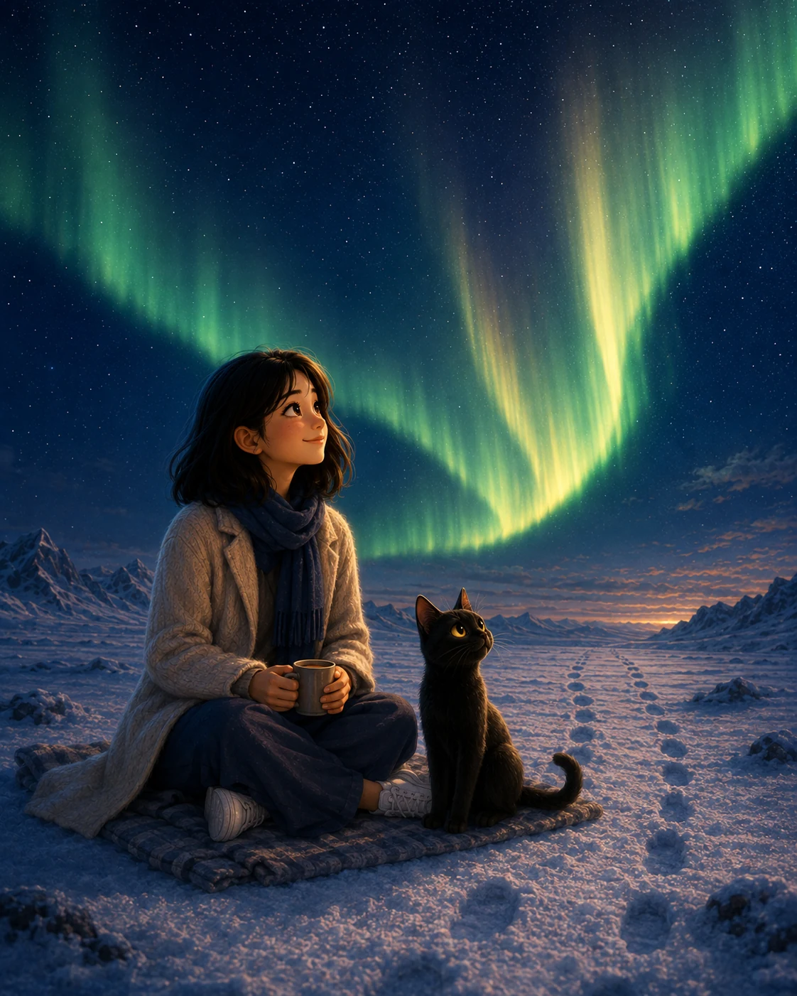 04 · Aurora Promise: 혜 언니와 Lumi가 함께하는 cinematic storybook scene